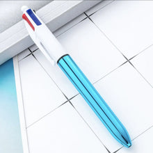 Stylo 4 couleurs doré - Clip pince dorée