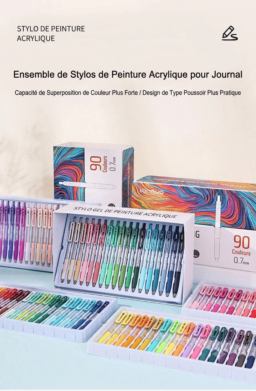 Stylos gel acryliques multicolores