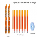 Ensemble de stylos oranges (13 pièces)