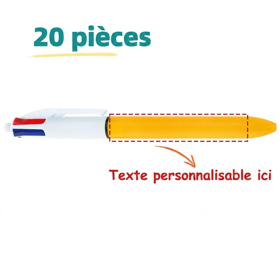 Stylo 4 couleurs personnalisé
