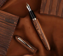 Corps en bois naturel du stylo plume MAJOHN M6