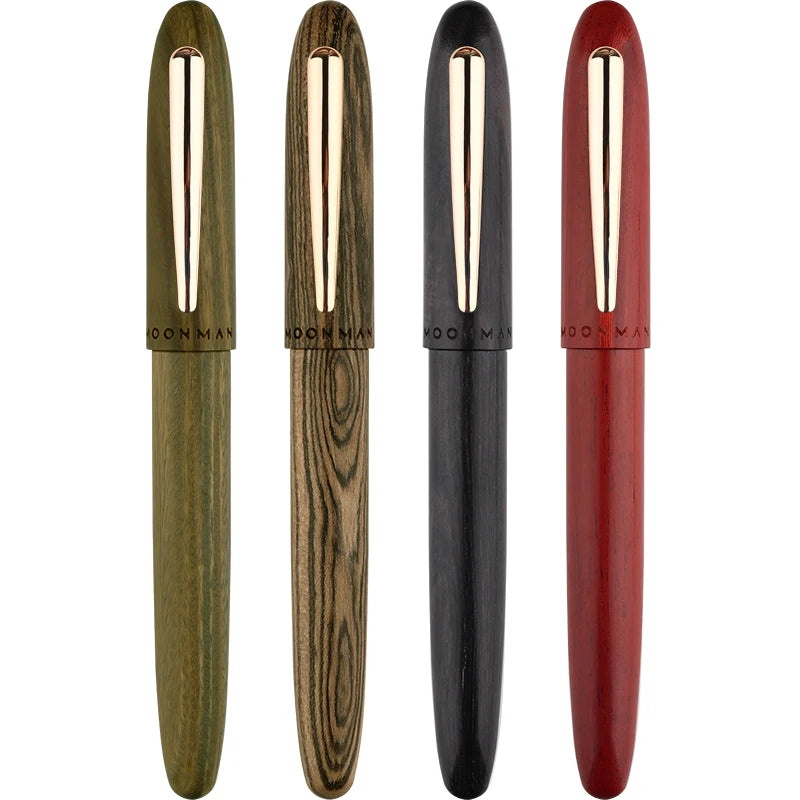 Stylo plume MAJOHN M6 en bois naturel – Coffret cadeau