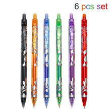 Ensemble stylos gel effaçables multicolores - Noir bleu rouge vert mauve orange