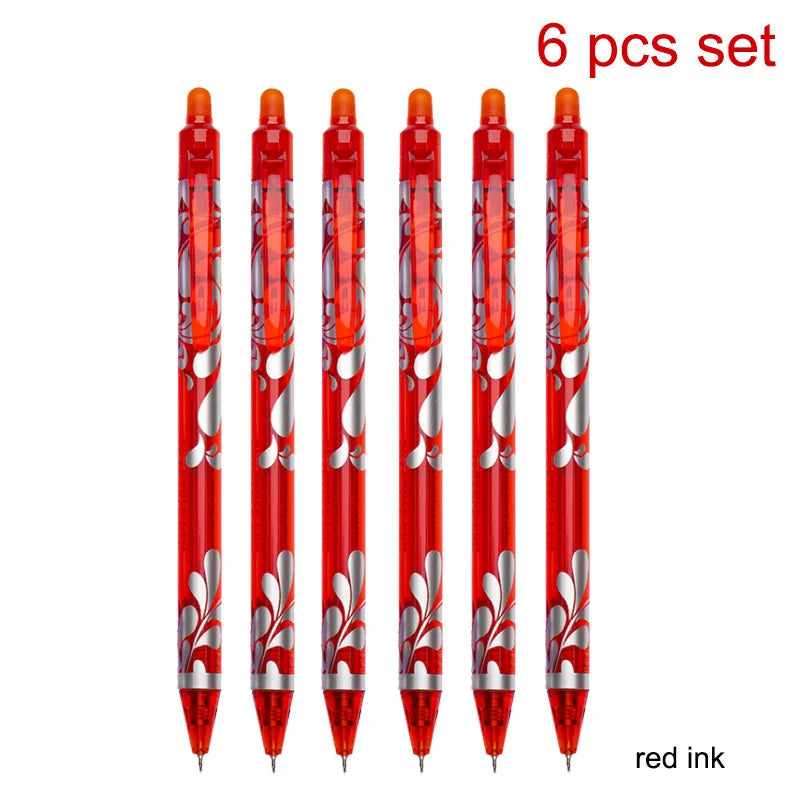Stylos gel effaçables 6 couleurs