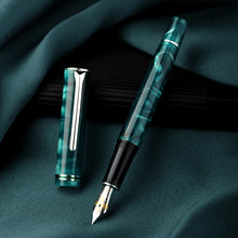 Stylo plume luxe forêt brume verte