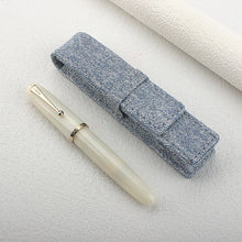Stylo plume vintage luxe finition acrylique marbrée gris blanc vert