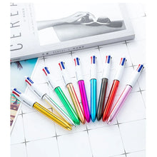 Stylo 4 couleurs doré prestige élégant - Finition métallique luxe bureau