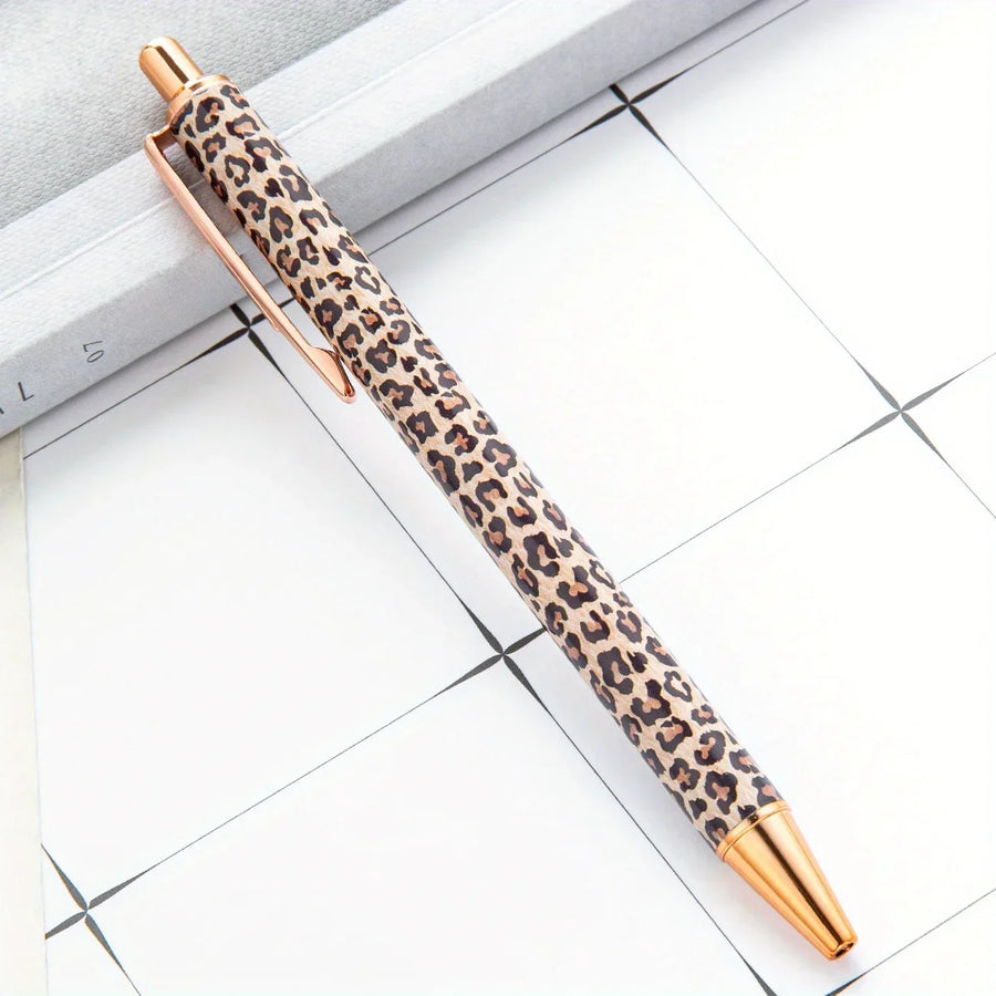 Stylo 4 couleurs léopard