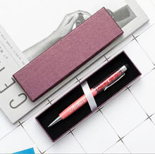 Stylo cristal personnalisé rose noir bleu violet rouge - Cadeau prestige éclat