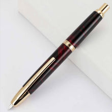 Stylo plume rétractable rouge agate - Finition brillante