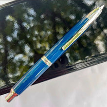Stylo plume rétractable bleu perle - Effet nacré