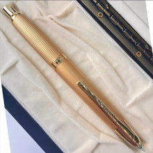 Stylo plume rétractable or mat brossé - Doré subtil